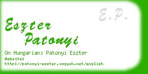 eszter patonyi business card